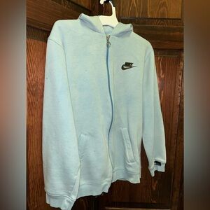Nike Light Blue Zip-Up Hoodie